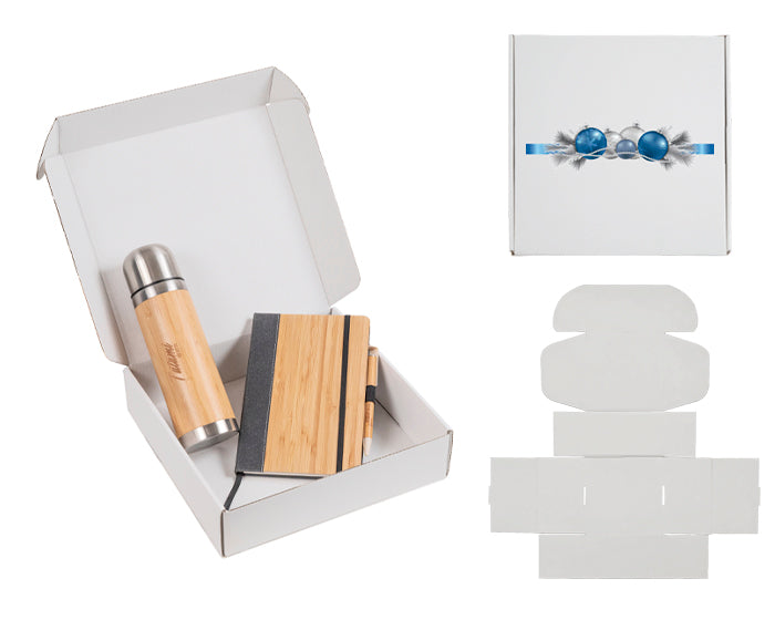 CAJA DE REGALO 26.5 x 26.5 x 6.5 CM BLANCA