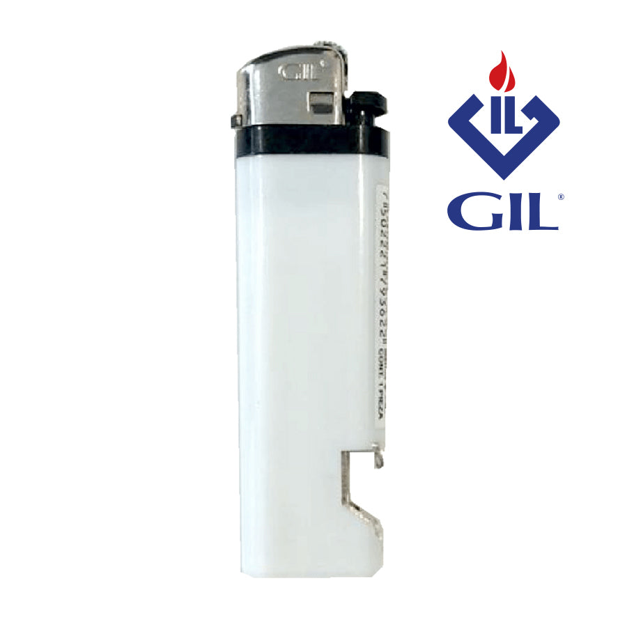 ENCENDEDOR DESECHABLE GIL BLANCO CON DESTAPADOR