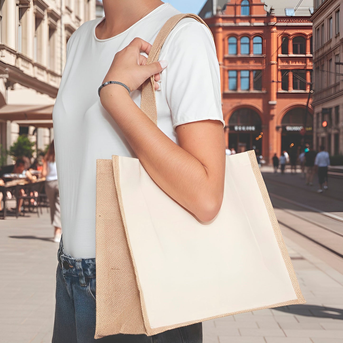 Bolsa de algodón y yute "YARI"