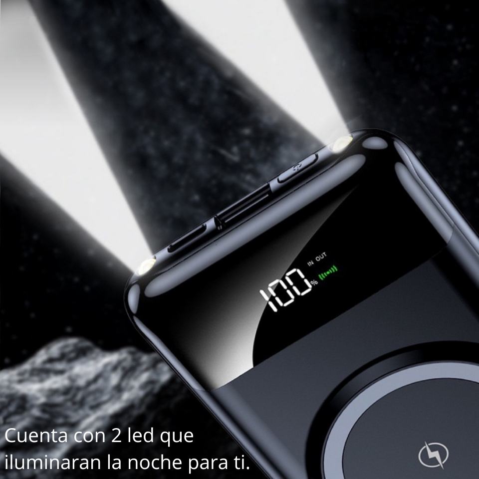 POWER BANK WIRELESS Qi 4 EN 1 DE 10,000 mAh