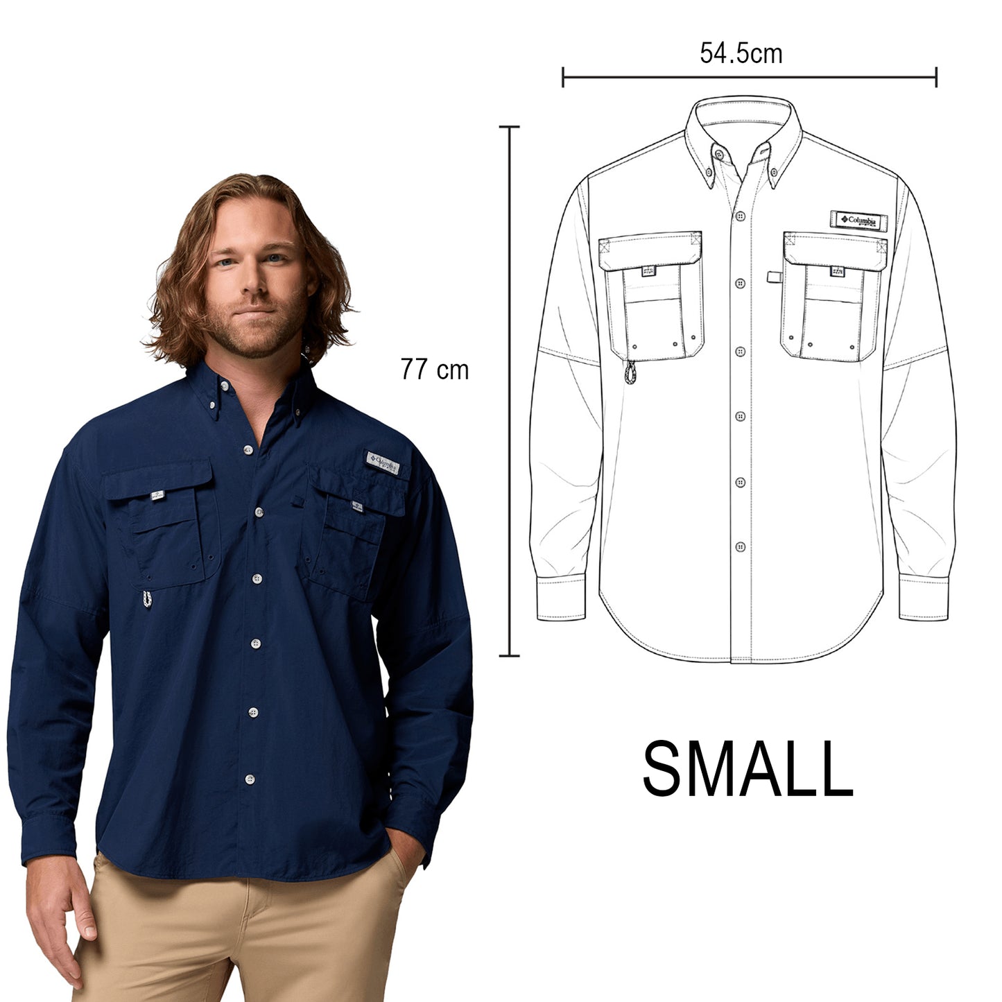 CAMISA BAHAMA MANGA CORTA COLUMBIA
