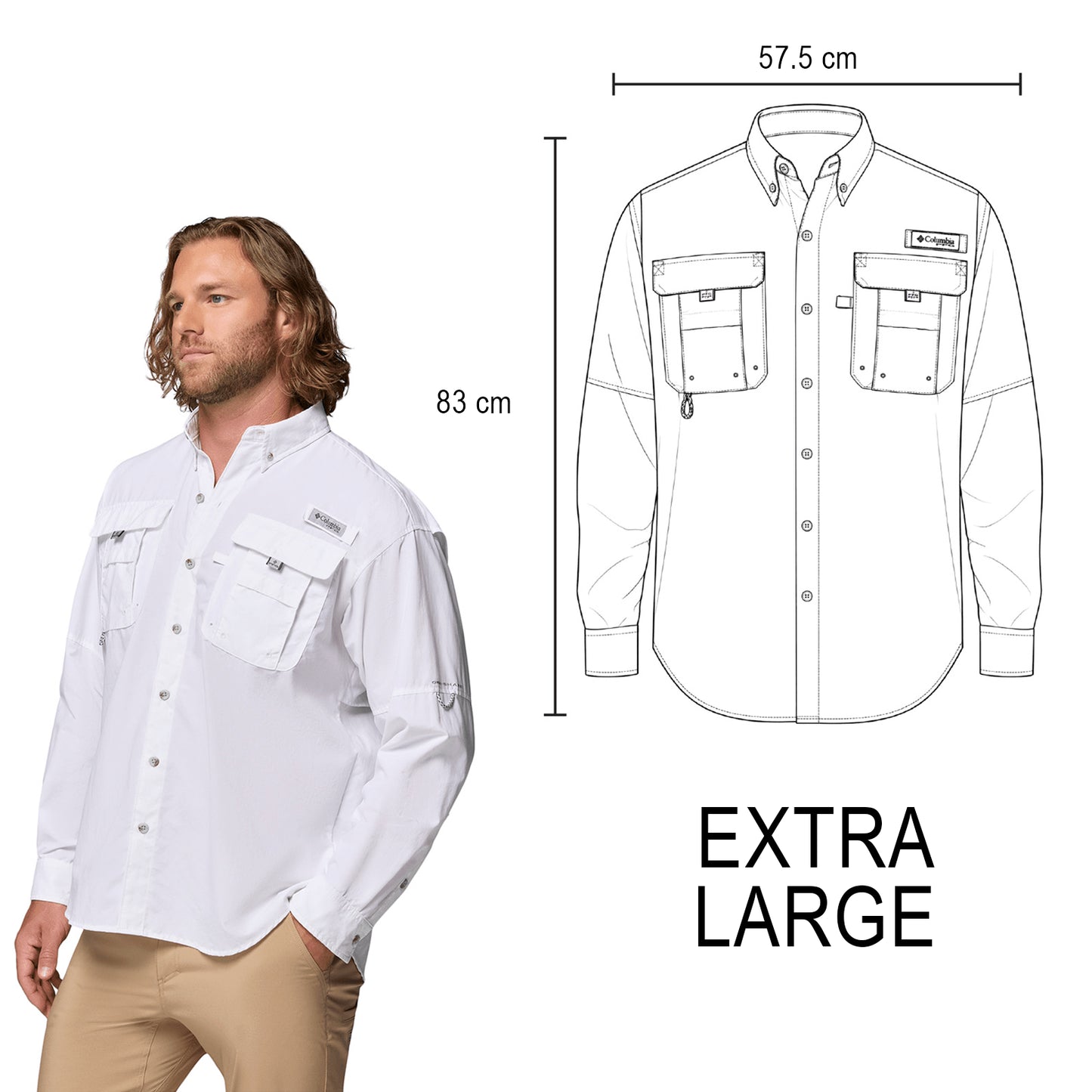 CAMISA BAHAMA MANGA CORTA COLUMBIA
