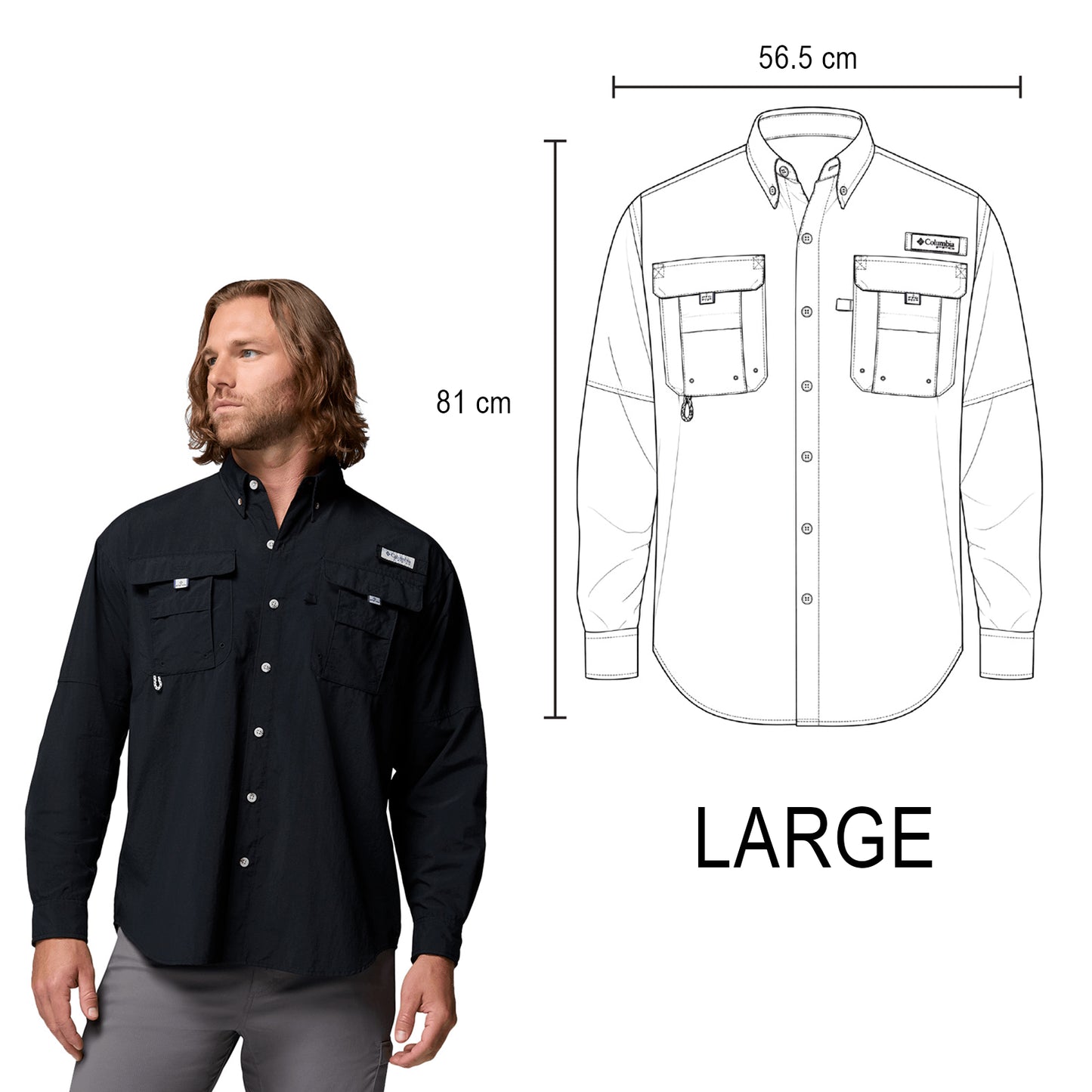CAMISA BAHAMA MANGA CORTA COLUMBIA