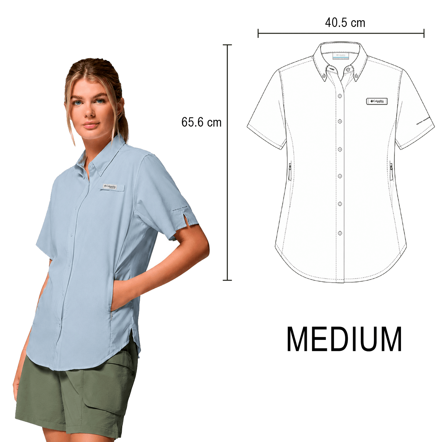 CAMISA TAMIAMI COLUMBIA DAMA