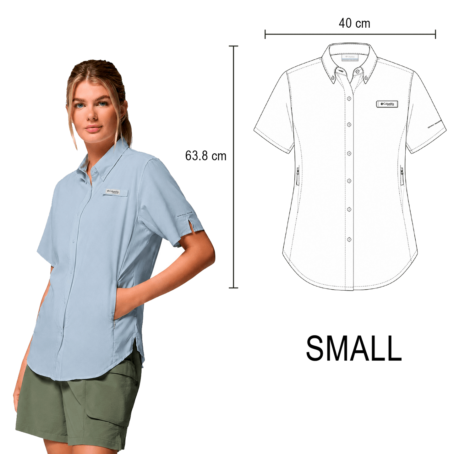 CAMISA TAMIAMI COLUMBIA DAMA