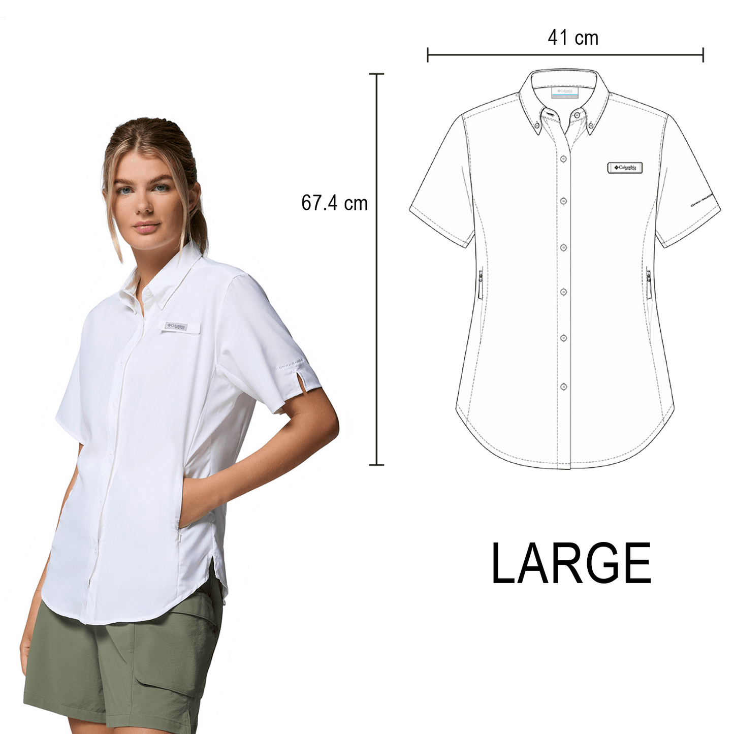 CAMISA TAMIAMI COLUMBIA DAMA