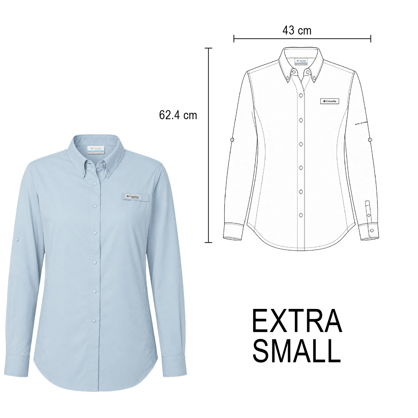 CAMISA TAMIAMI MANGA LARGA COLUMBIA DAMA