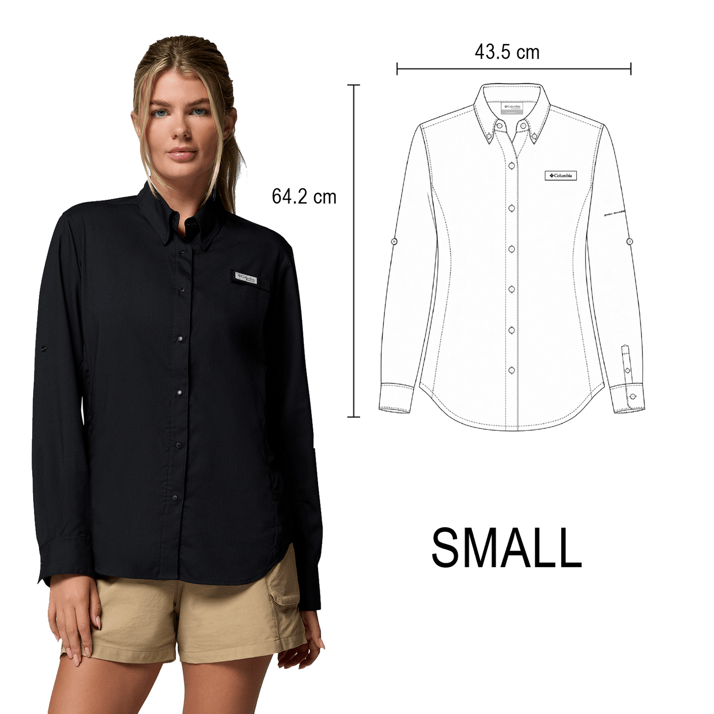 CAMISA TAMIAMI MANGA LARGA COLUMBIA DAMA