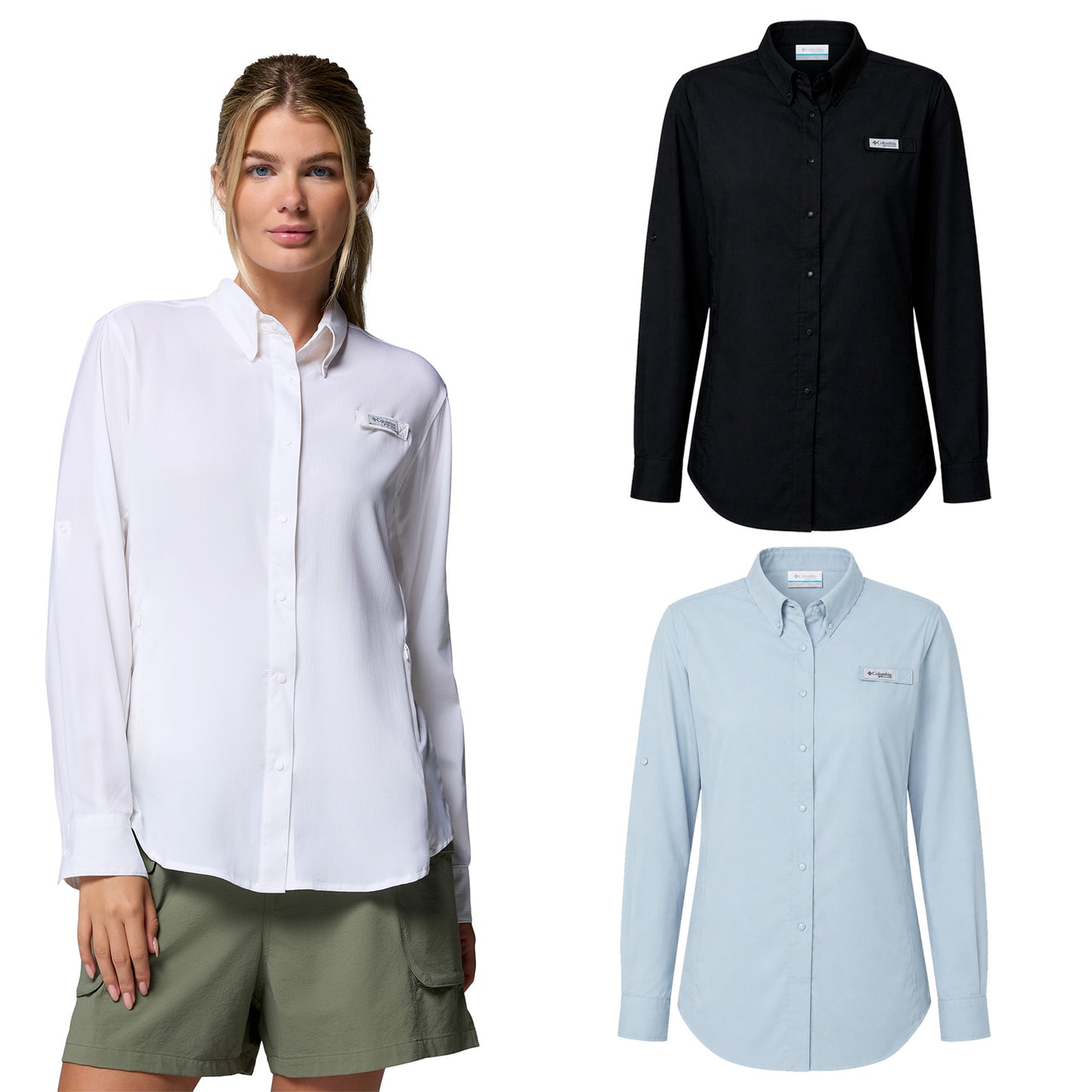 CAMISA TAMIAMI MANGA LARGA COLUMBIA DAMA