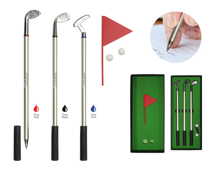 SET DE BOLÍGRAFOS PALOS DE GOLF