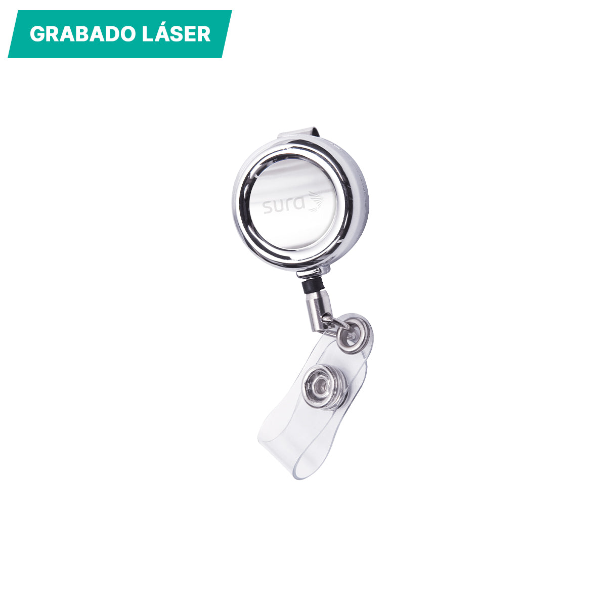PORTA GAFETE METÁLICO
