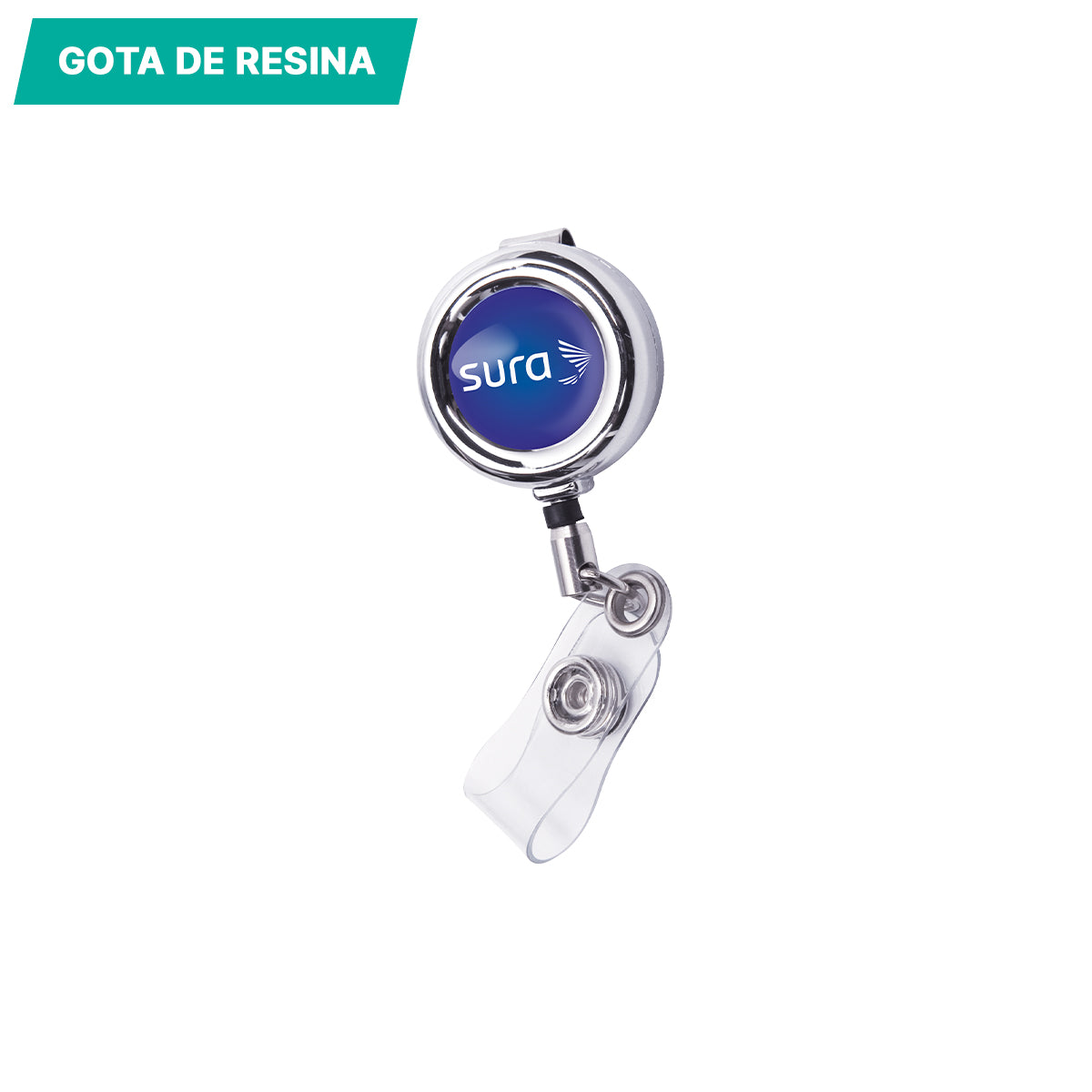 PORTA GAFETE METÁLICO