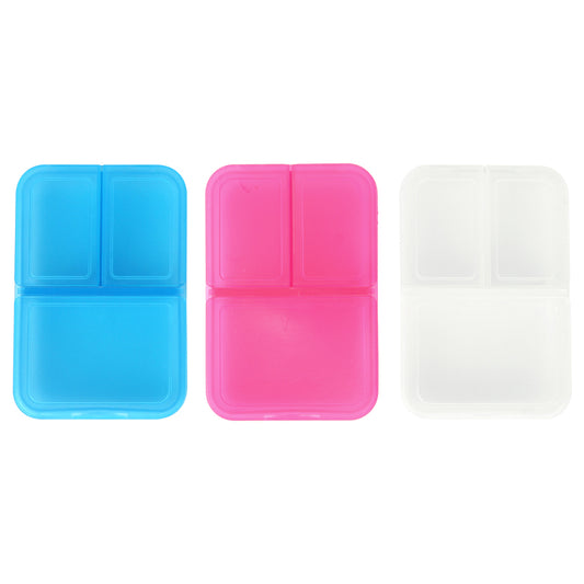 PASTILLERO CON TRES COMPARTIMENTOS