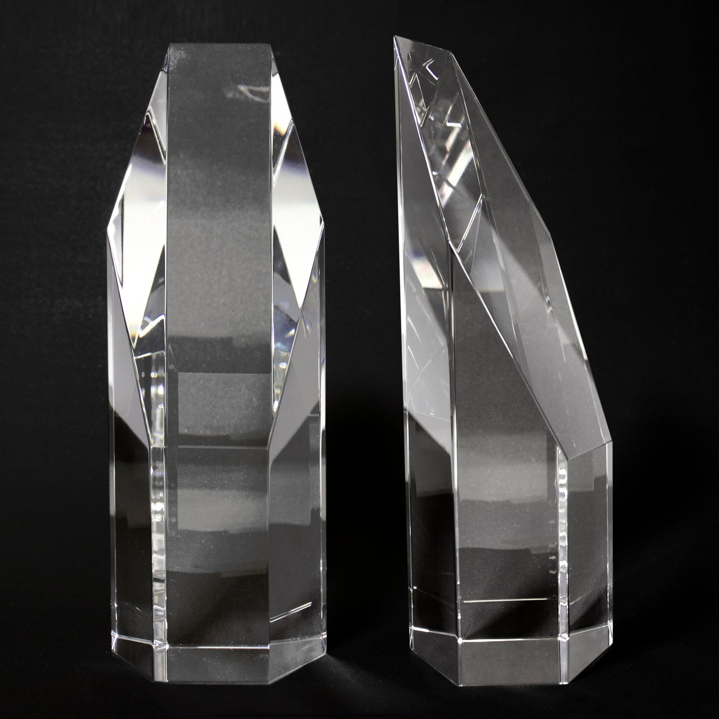 Trofeo de cristal diagonal