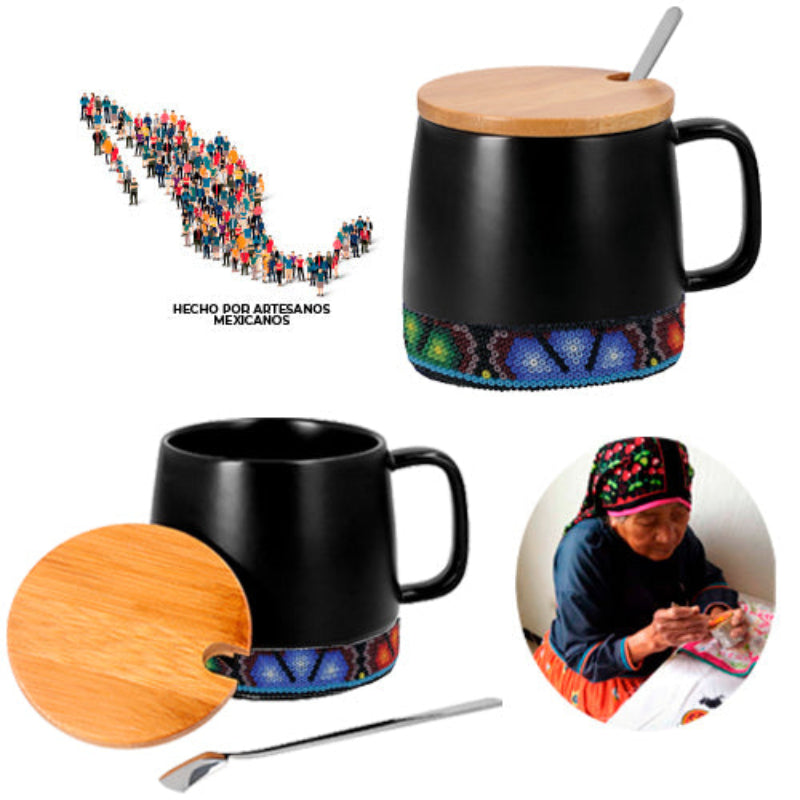 TAZA HUICHOL FRIDA