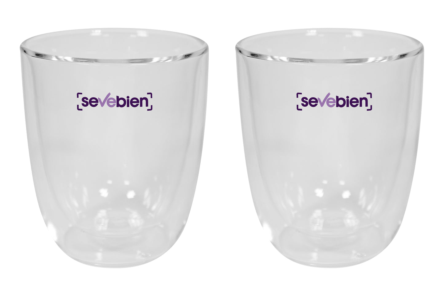 Set de vasos de vidrio "Double"