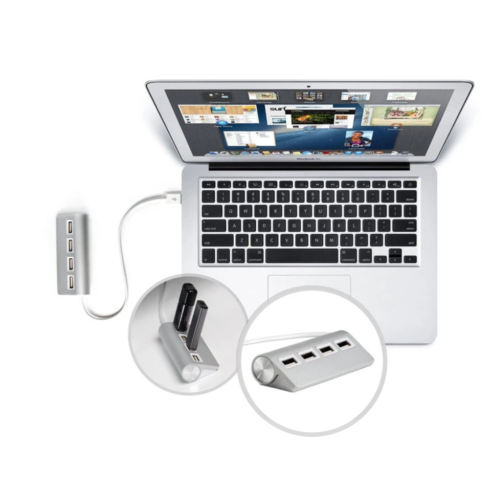 HUB USB 2.0 ALUMINIO