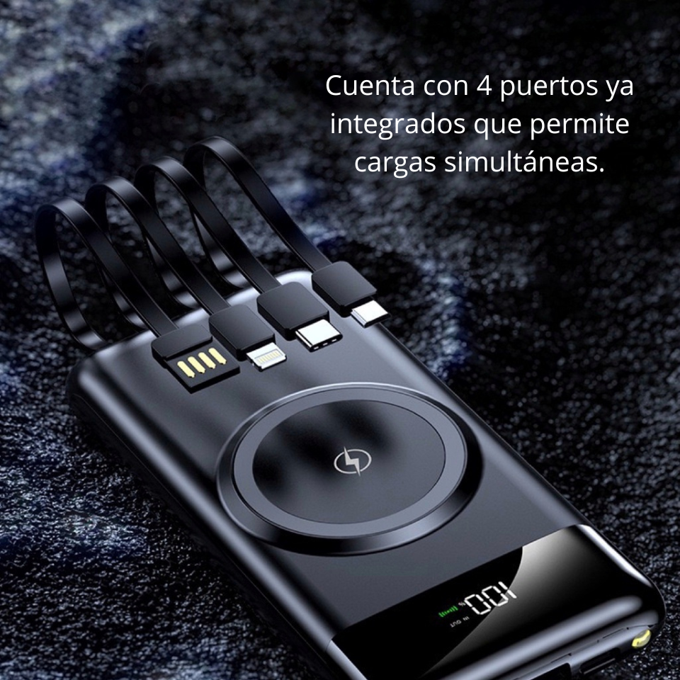 POWER BANK WIRELESS Qi 4 EN 1 DE 10,000 mAh