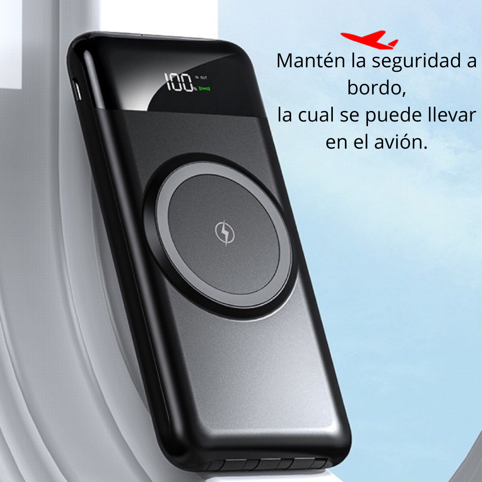 POWER BANK WIRELESS Qi 4 EN 1 DE 10,000 mAh