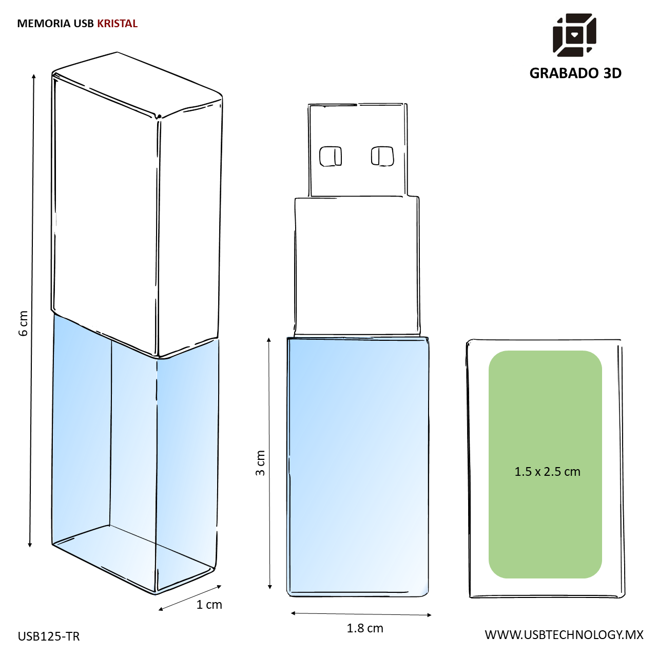 USB KRISTAL 8GB