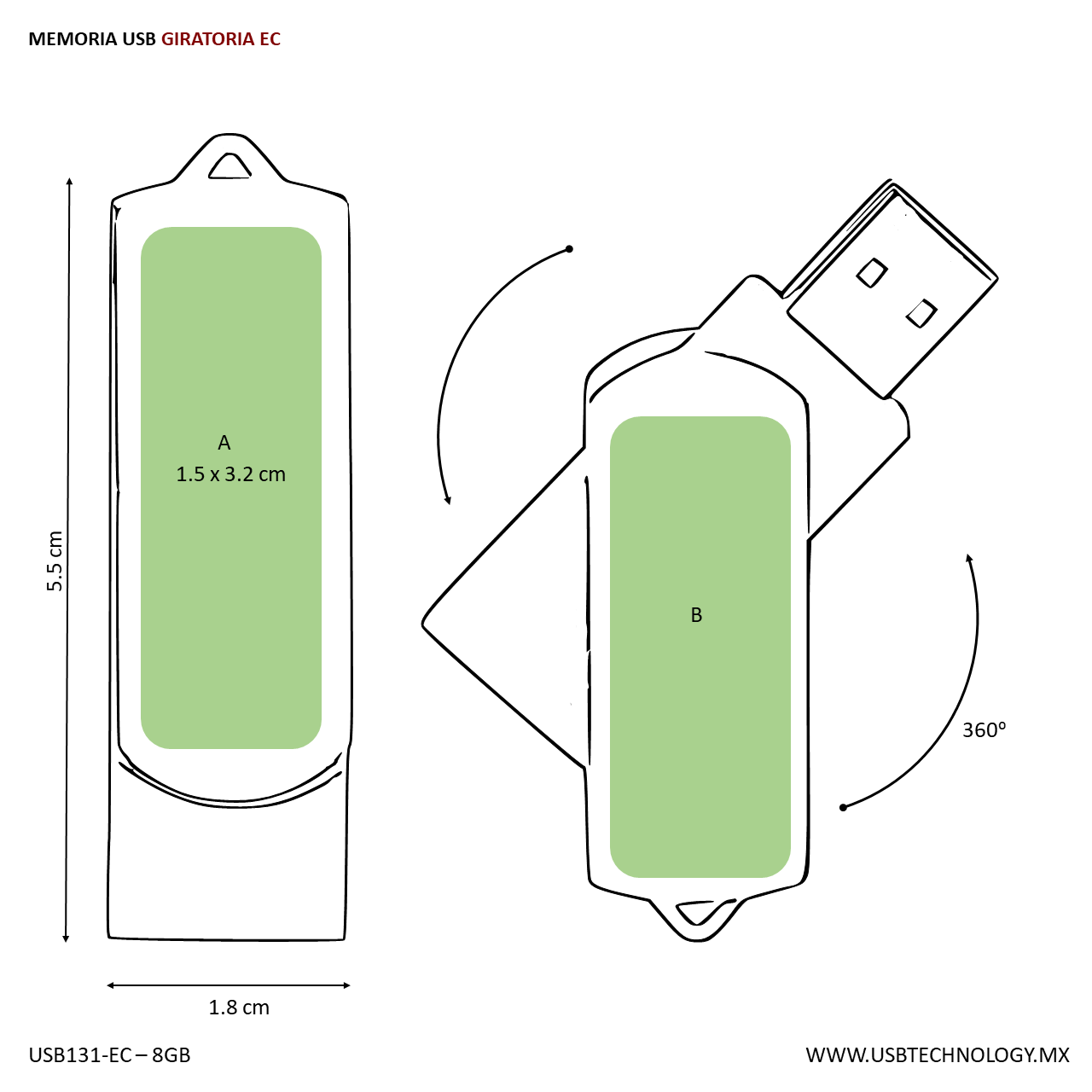 USB LONDON ECO 8GB