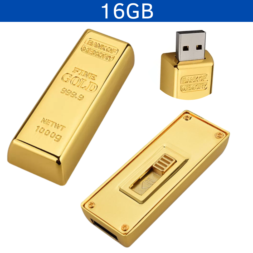 USB LINGOTE ORO 16GB
